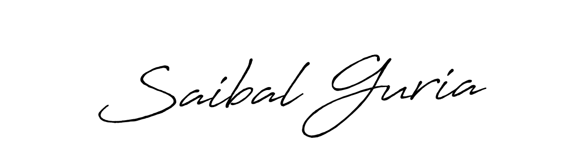 Create a beautiful signature design for name Saibal Guria. With this signature (Antro_Vectra_Bolder) fonts, you can make a handwritten signature for free. Saibal Guria signature style 7 images and pictures png