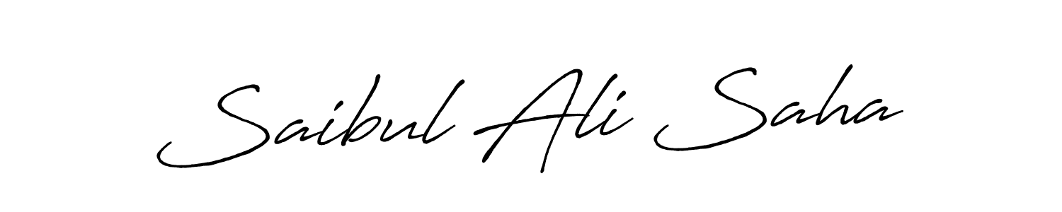 Make a short Saibul Ali Saha signature style. Manage your documents anywhere anytime using Antro_Vectra_Bolder. Create and add eSignatures, submit forms, share and send files easily. Saibul Ali Saha signature style 7 images and pictures png