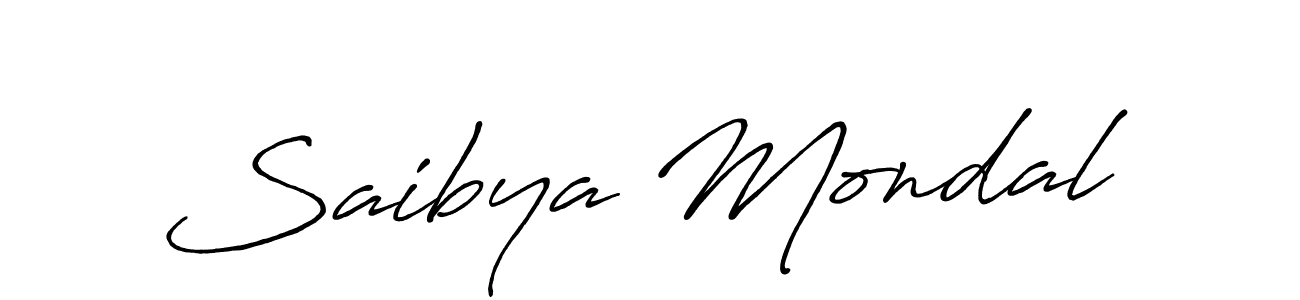 Make a beautiful signature design for name Saibya Mondal. With this signature (Antro_Vectra_Bolder) style, you can create a handwritten signature for free. Saibya Mondal signature style 7 images and pictures png