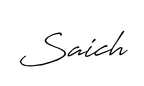 Create a beautiful signature design for name Saich. With this signature (Antro_Vectra_Bolder) fonts, you can make a handwritten signature for free. Saich signature style 7 images and pictures png