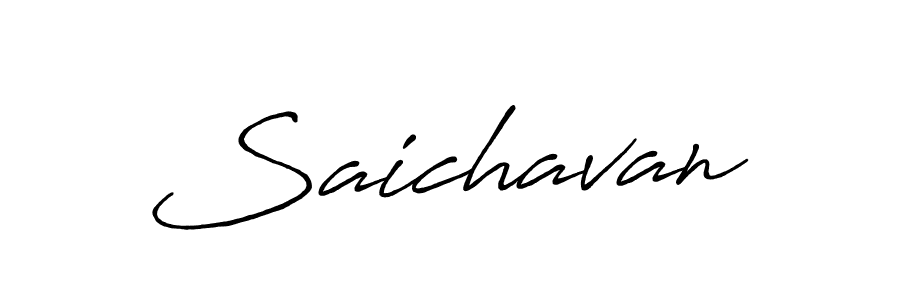 How to make Saichavan name signature. Use Antro_Vectra_Bolder style for creating short signs online. This is the latest handwritten sign. Saichavan signature style 7 images and pictures png