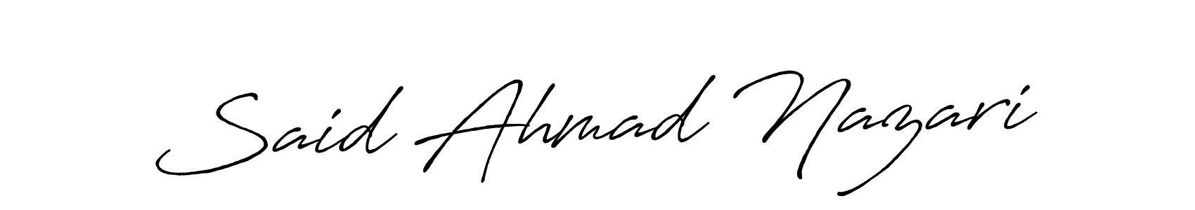 Make a beautiful signature design for name Said Ahmad Nazari. Use this online signature maker to create a handwritten signature for free. Said Ahmad Nazari signature style 7 images and pictures png