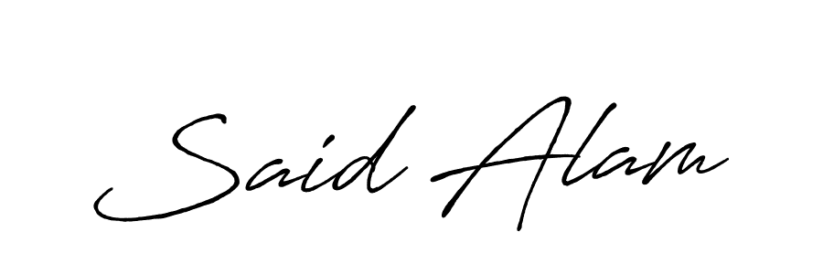 Design your own signature with our free online signature maker. With this signature software, you can create a handwritten (Antro_Vectra_Bolder) signature for name Said Alam. Said Alam signature style 7 images and pictures png