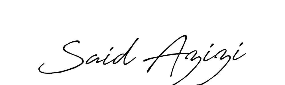 Make a beautiful signature design for name Said Azizi. With this signature (Antro_Vectra_Bolder) style, you can create a handwritten signature for free. Said Azizi signature style 7 images and pictures png