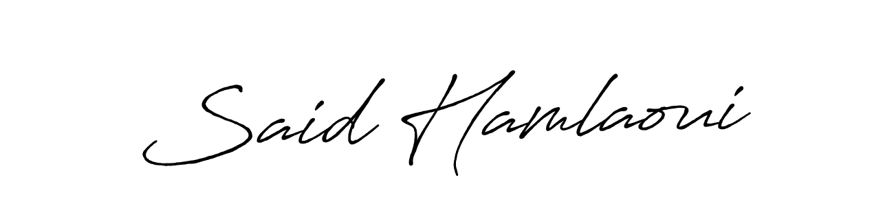 You should practise on your own different ways (Antro_Vectra_Bolder) to write your name (Said Hamlaoui) in signature. don't let someone else do it for you. Said Hamlaoui signature style 7 images and pictures png