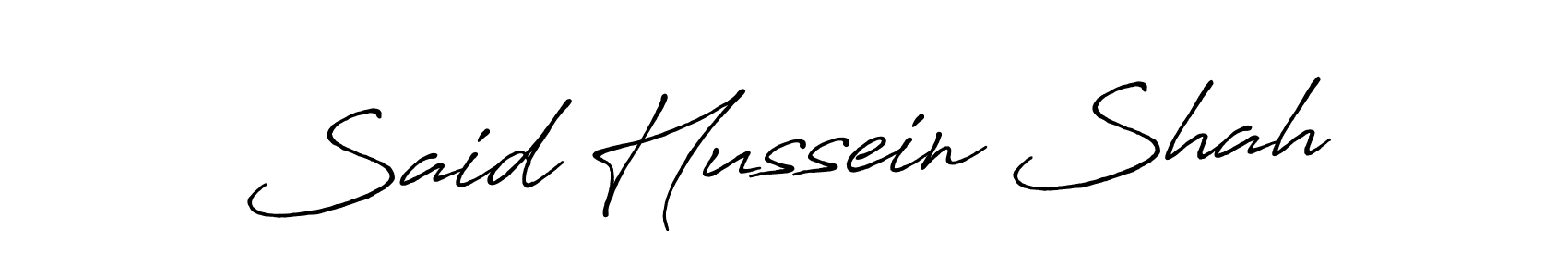 Also You can easily find your signature by using the search form. We will create Said Hussein Shah name handwritten signature images for you free of cost using Antro_Vectra_Bolder sign style. Said Hussein Shah signature style 7 images and pictures png