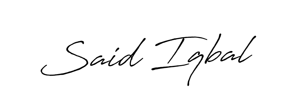 Also You can easily find your signature by using the search form. We will create Said Iqbal name handwritten signature images for you free of cost using Antro_Vectra_Bolder sign style. Said Iqbal signature style 7 images and pictures png