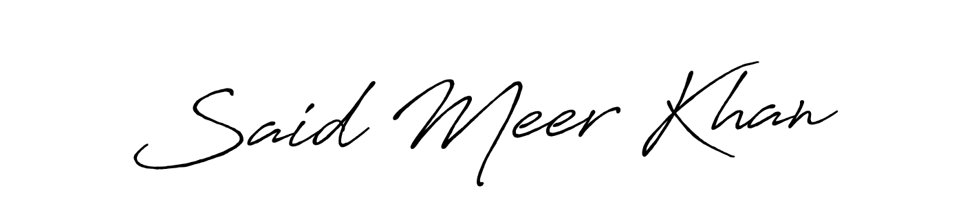 Design your own signature with our free online signature maker. With this signature software, you can create a handwritten (Antro_Vectra_Bolder) signature for name Said Meer Khan. Said Meer Khan signature style 7 images and pictures png