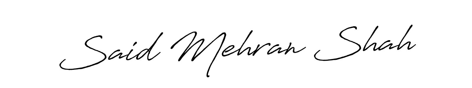 Design your own signature with our free online signature maker. With this signature software, you can create a handwritten (Antro_Vectra_Bolder) signature for name Said Mehran Shah. Said Mehran Shah signature style 7 images and pictures png