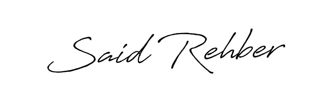 Create a beautiful signature design for name Said Rehber. With this signature (Antro_Vectra_Bolder) fonts, you can make a handwritten signature for free. Said Rehber signature style 7 images and pictures png