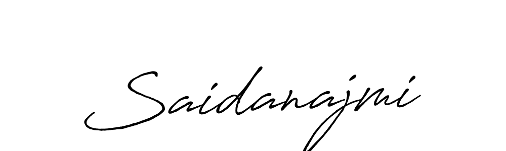 The best way (Antro_Vectra_Bolder) to make a short signature is to pick only two or three words in your name. The name Saidanajmi include a total of six letters. For converting this name. Saidanajmi signature style 7 images and pictures png