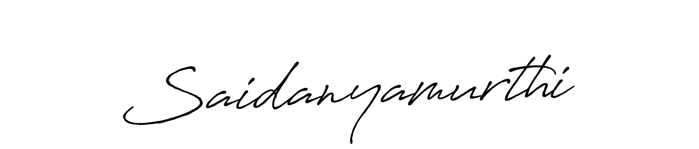 Use a signature maker to create a handwritten signature online. With this signature software, you can design (Antro_Vectra_Bolder) your own signature for name Saidanyamurthi. Saidanyamurthi signature style 7 images and pictures png
