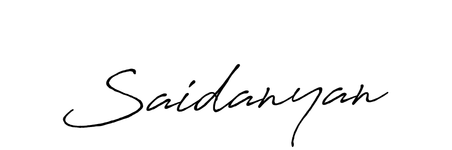 Make a beautiful signature design for name Saidanyan. With this signature (Antro_Vectra_Bolder) style, you can create a handwritten signature for free. Saidanyan signature style 7 images and pictures png