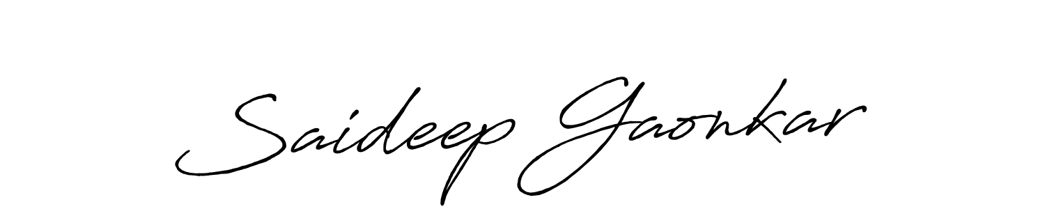 It looks lik you need a new signature style for name Saideep Gaonkar. Design unique handwritten (Antro_Vectra_Bolder) signature with our free signature maker in just a few clicks. Saideep Gaonkar signature style 7 images and pictures png