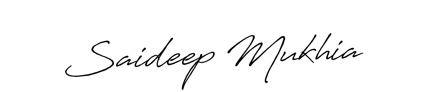 Create a beautiful signature design for name Saideep Mukhia. With this signature (Antro_Vectra_Bolder) fonts, you can make a handwritten signature for free. Saideep Mukhia signature style 7 images and pictures png