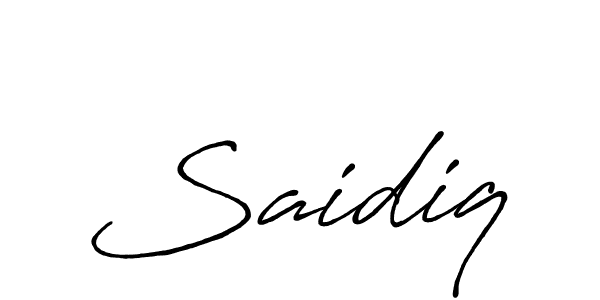 Create a beautiful signature design for name Saidiq. With this signature (Antro_Vectra_Bolder) fonts, you can make a handwritten signature for free. Saidiq signature style 7 images and pictures png