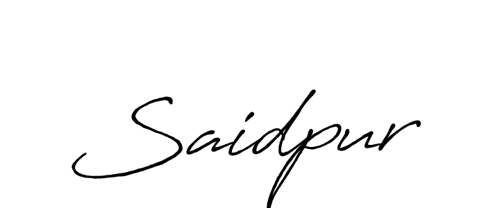 Make a beautiful signature design for name Saidpur. With this signature (Antro_Vectra_Bolder) style, you can create a handwritten signature for free. Saidpur signature style 7 images and pictures png