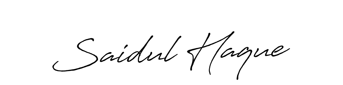 This is the best signature style for the Saidul Haque name. Also you like these signature font (Antro_Vectra_Bolder). Mix name signature. Saidul Haque signature style 7 images and pictures png