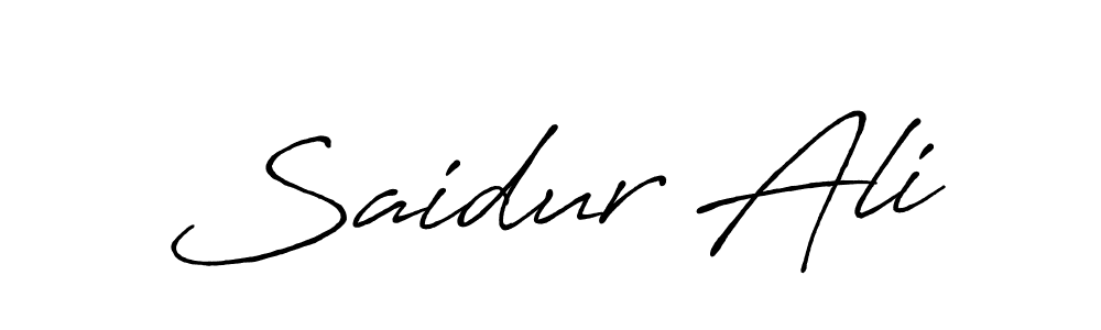 Create a beautiful signature design for name Saidur Ali. With this signature (Antro_Vectra_Bolder) fonts, you can make a handwritten signature for free. Saidur Ali signature style 7 images and pictures png