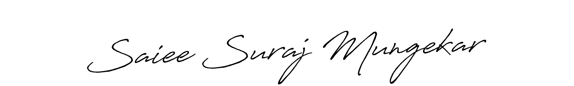 It looks lik you need a new signature style for name Saiee Suraj Mungekar. Design unique handwritten (Antro_Vectra_Bolder) signature with our free signature maker in just a few clicks. Saiee Suraj Mungekar signature style 7 images and pictures png