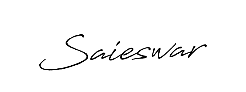 Create a beautiful signature design for name Saieswar. With this signature (Antro_Vectra_Bolder) fonts, you can make a handwritten signature for free. Saieswar signature style 7 images and pictures png