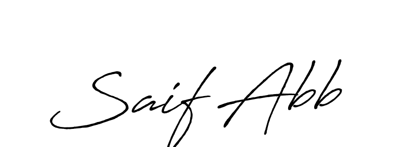 How to make Saif Abb name signature. Use Antro_Vectra_Bolder style for creating short signs online. This is the latest handwritten sign. Saif Abb signature style 7 images and pictures png