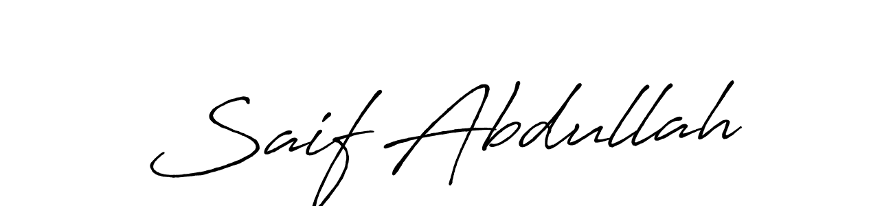 Also You can easily find your signature by using the search form. We will create Saif Abdullah name handwritten signature images for you free of cost using Antro_Vectra_Bolder sign style. Saif Abdullah signature style 7 images and pictures png