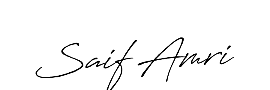 You should practise on your own different ways (Antro_Vectra_Bolder) to write your name (Saif Amri) in signature. don't let someone else do it for you. Saif Amri signature style 7 images and pictures png