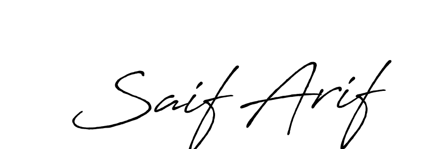 Also You can easily find your signature by using the search form. We will create Saif Arif name handwritten signature images for you free of cost using Antro_Vectra_Bolder sign style. Saif Arif signature style 7 images and pictures png