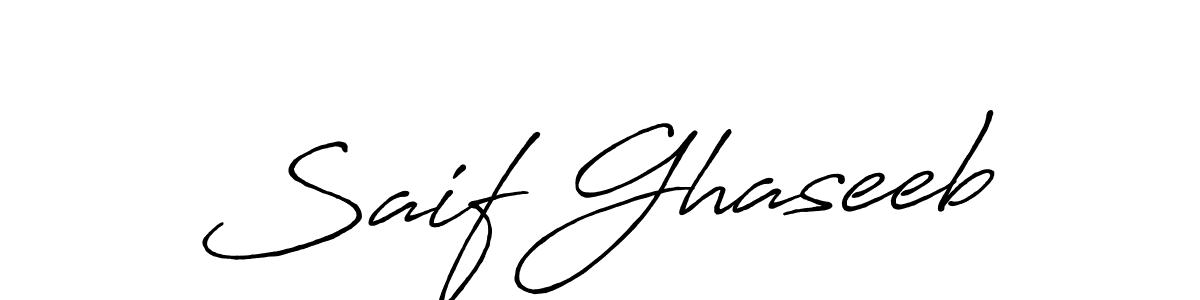 You should practise on your own different ways (Antro_Vectra_Bolder) to write your name (Saif Ghaseeb) in signature. don't let someone else do it for you. Saif Ghaseeb signature style 7 images and pictures png