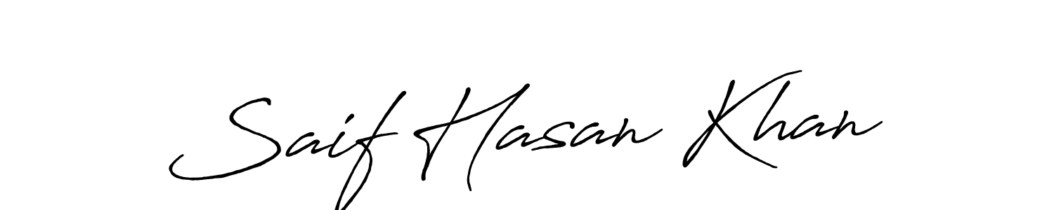 The best way (Antro_Vectra_Bolder) to make a short signature is to pick only two or three words in your name. The name Saif Hasan Khan include a total of six letters. For converting this name. Saif Hasan Khan signature style 7 images and pictures png