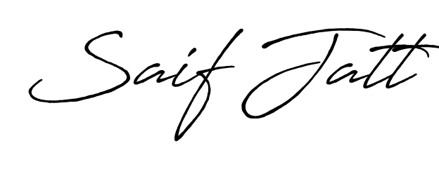 Elevate your brand with a stunning Saif Jatt eSignature. The Antro_Vectra_Bolder style provides a balanced, flowing aesthetic for everyday signing. Saif Jatt signature style 7 images and pictures png