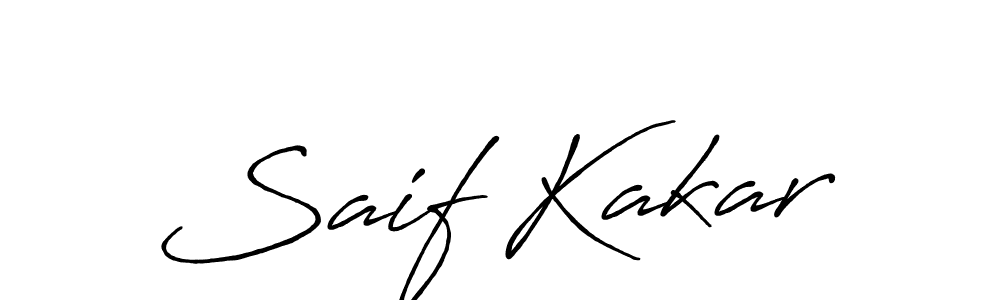 Make a beautiful signature design for name Saif Kakar. With this signature (Antro_Vectra_Bolder) style, you can create a handwritten signature for free. Saif Kakar signature style 7 images and pictures png