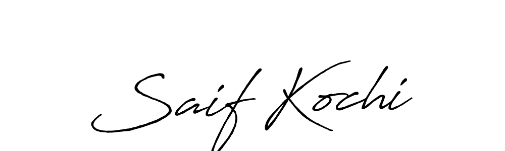 Also You can easily find your signature by using the search form. We will create Saif Kochi name handwritten signature images for you free of cost using Antro_Vectra_Bolder sign style. Saif Kochi signature style 7 images and pictures png
