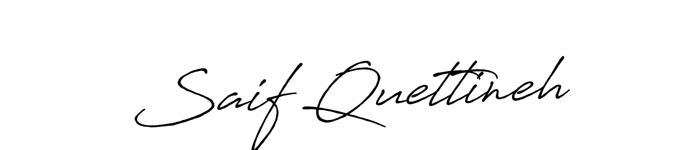 How to make Saif Quettineh name signature. Use Antro_Vectra_Bolder style for creating short signs online. This is the latest handwritten sign. Saif Quettineh signature style 7 images and pictures png
