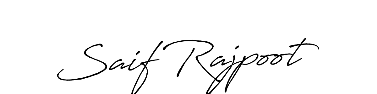 Also we have Saif Rajpoot name is the best signature style. Create professional handwritten signature collection using Antro_Vectra_Bolder autograph style. Saif Rajpoot signature style 7 images and pictures png