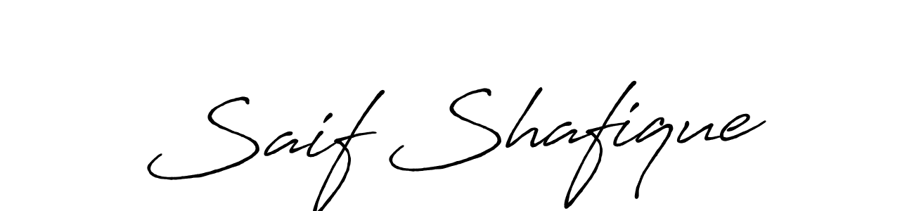 Make a beautiful signature design for name Saif Shafique. With this signature (Antro_Vectra_Bolder) style, you can create a handwritten signature for free. Saif Shafique signature style 7 images and pictures png