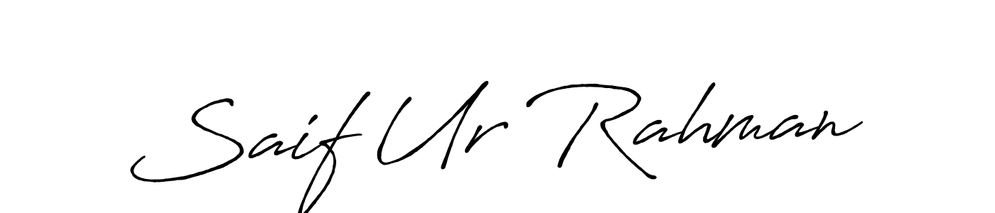 It looks lik you need a new signature style for name Saif Ur Rahman. Design unique handwritten (Antro_Vectra_Bolder) signature with our free signature maker in just a few clicks. Saif Ur Rahman signature style 7 images and pictures png