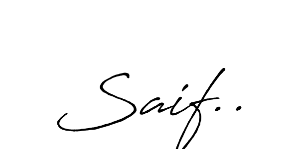 Make a beautiful signature design for name Saif... Use this online signature maker to create a handwritten signature for free. Saif.. signature style 7 images and pictures png