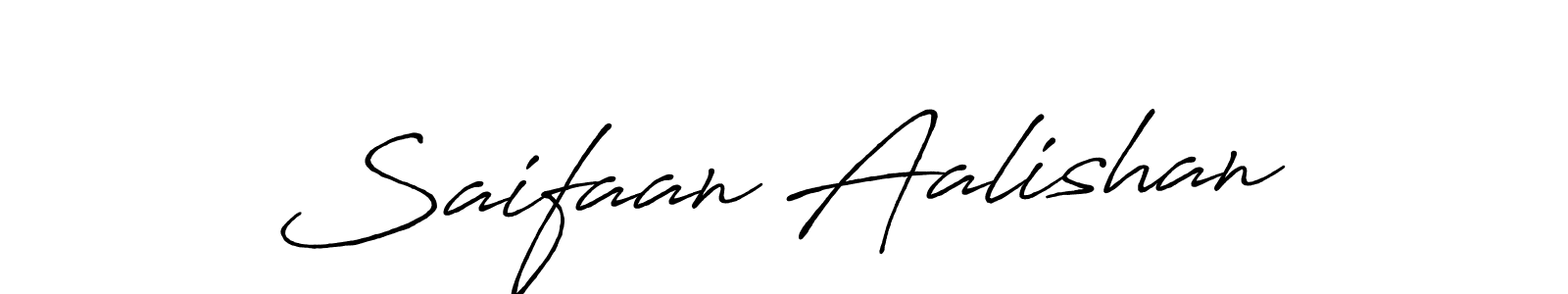 Make a beautiful signature design for name Saifaan Aalishan. With this signature (Antro_Vectra_Bolder) style, you can create a handwritten signature for free. Saifaan Aalishan signature style 7 images and pictures png