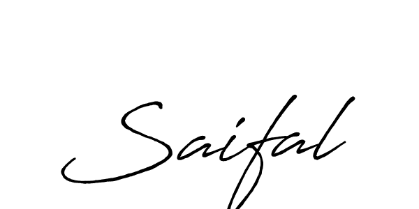 Use a signature maker to create a handwritten signature online. With this signature software, you can design (Antro_Vectra_Bolder) your own signature for name Saifal. Saifal signature style 7 images and pictures png