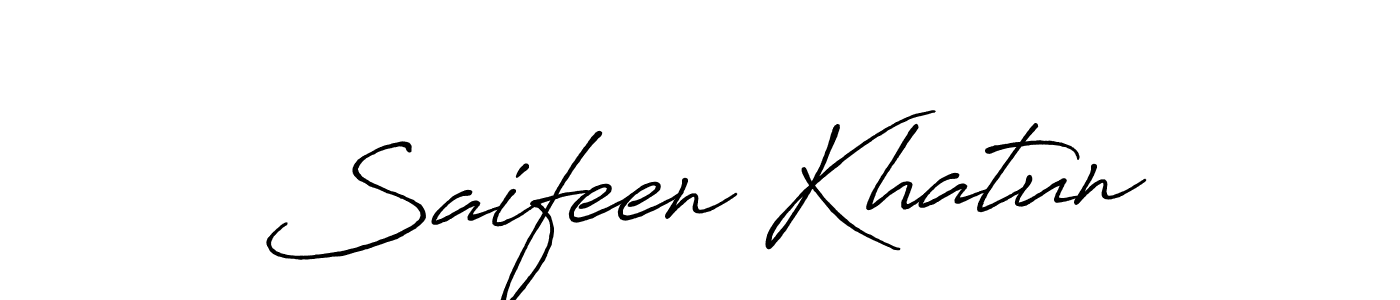 How to make Saifeen Khatun name signature. Use Antro_Vectra_Bolder style for creating short signs online. This is the latest handwritten sign. Saifeen Khatun signature style 7 images and pictures png