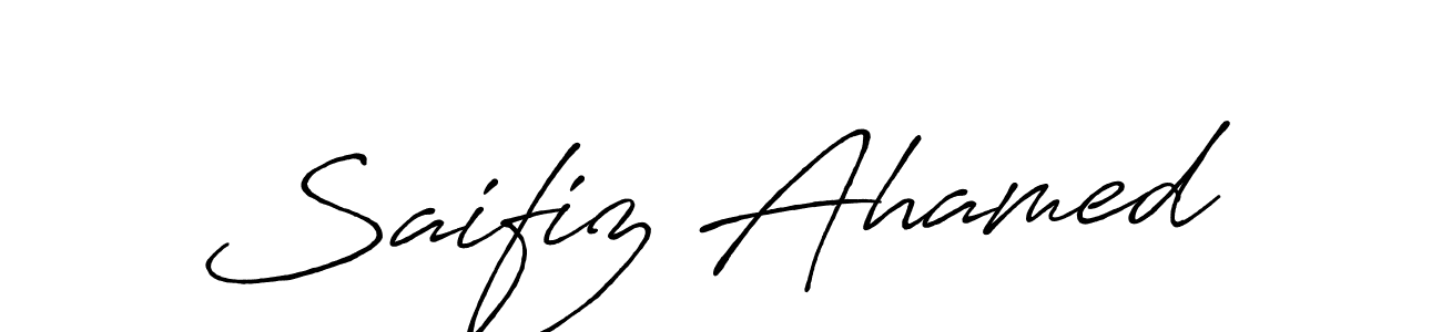 Also You can easily find your signature by using the search form. We will create Saifiz Ahamed name handwritten signature images for you free of cost using Antro_Vectra_Bolder sign style. Saifiz Ahamed signature style 7 images and pictures png