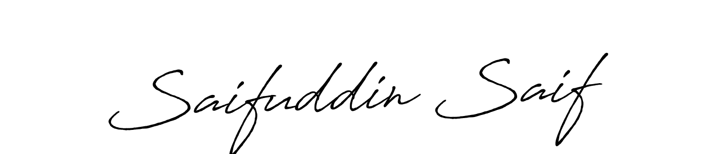 Also we have Saifuddin Saif name is the best signature style. Create professional handwritten signature collection using Antro_Vectra_Bolder autograph style. Saifuddin Saif signature style 7 images and pictures png