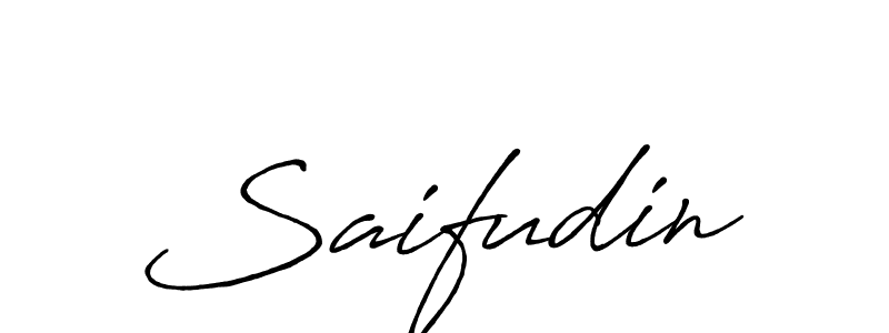 Use a signature maker to create a handwritten signature online. With this signature software, you can design (Antro_Vectra_Bolder) your own signature for name Saifudin. Saifudin signature style 7 images and pictures png