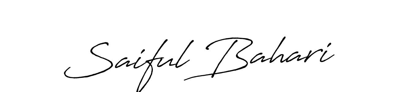How to make Saiful Bahari signature? Antro_Vectra_Bolder is a professional autograph style. Create handwritten signature for Saiful Bahari name. Saiful Bahari signature style 7 images and pictures png
