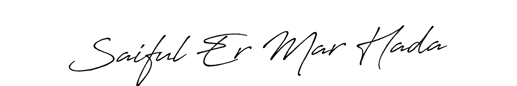 Also You can easily find your signature by using the search form. We will create Saiful Er Mar Hada name handwritten signature images for you free of cost using Antro_Vectra_Bolder sign style. Saiful Er Mar Hada signature style 7 images and pictures png