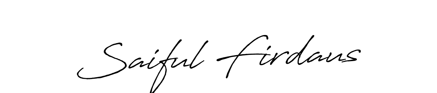 Similarly Antro_Vectra_Bolder is the best handwritten signature design. Signature creator online .You can use it as an online autograph creator for name Saiful Firdaus. Saiful Firdaus signature style 7 images and pictures png