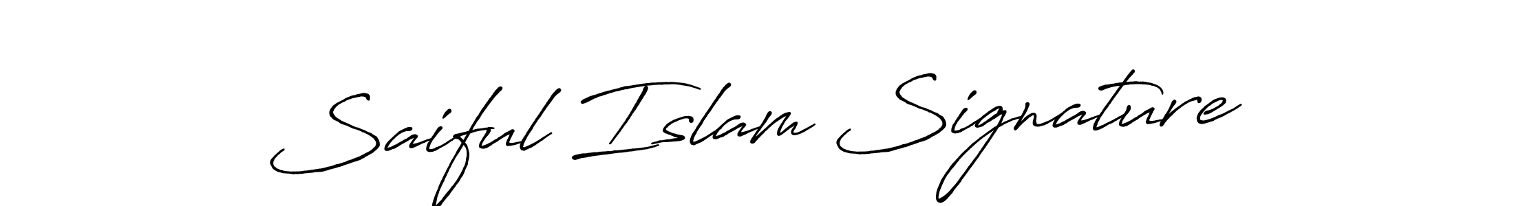 Design your own signature with our free online signature maker. With this signature software, you can create a handwritten (Antro_Vectra_Bolder) signature for name Saiful Islam Signature. Saiful Islam Signature signature style 7 images and pictures png