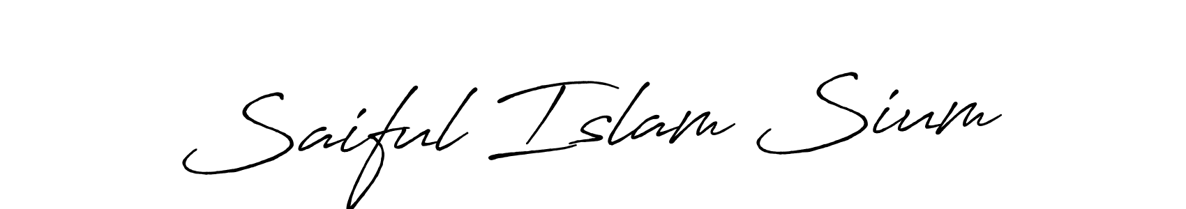The best way (Antro_Vectra_Bolder) to make a short signature is to pick only two or three words in your name. The name Saiful Islam Sium include a total of six letters. For converting this name. Saiful Islam Sium signature style 7 images and pictures png